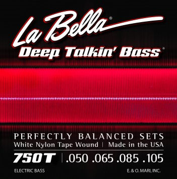 La Bella Deep Talkin Bass White Nylon Tape Wound 50-65-85-105 750T