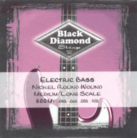 Black Diamond Electric Bass Guitar Nickel Wound, .045 - .105, N500M