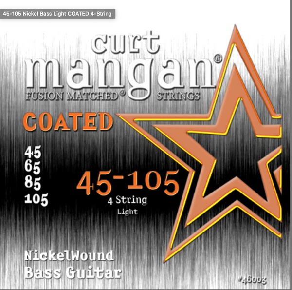 Curt Mangan 45-105 Nickel Bass Light COATED 4-String