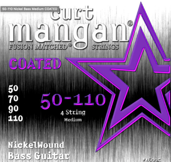 Curt Mangan 50-110 Nickel Bass Medium COATED