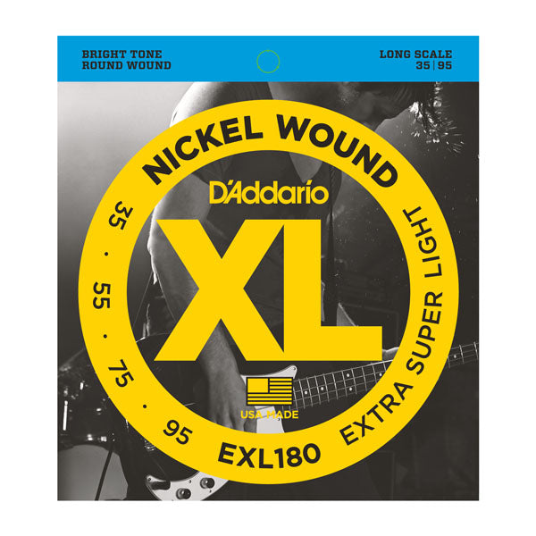D'Addario Electric Bass XL Nickel Wound X-Super Soft Long 035 - 095 EXL180