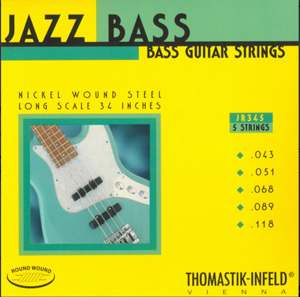 Thomastik-Infeld JR345 - Jazz Round Wound Bass 5-String Set 043,051,068.089,118