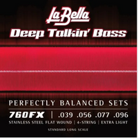 La Bella Deep Talkin Bass Flat Wound with Stainless Steel 39-56-77-96 760FX