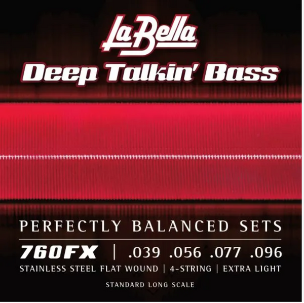 La Bella Deep Talkin Bass Flat Wound with Stainless Steel 39-56-77-96 760FX