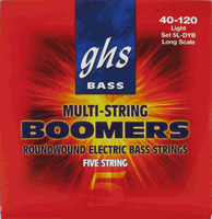 GHS Electric Bass Boomers 5 String 34"" Scale, .040 - .120, Roundwound , 5L-DYB