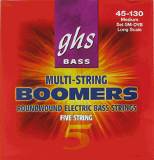 GHS Electric Bass Boomers 5 Strings 34" Scale, .045 - .130, Roundwound, 5M-DYB