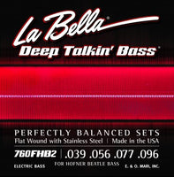 La Bella Deep Talkin Bass Flat Wound with Stainless Steel 39-56-77-96 760FHB2