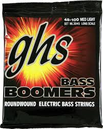 GHS Bass Boomer Med Light 4 String Roundwound 45-100 ML3045 Long Scale