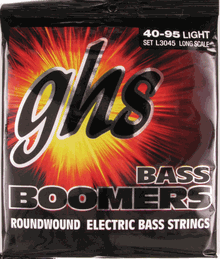 GHS Electric Bass 4 String Boomers Roundwound, 34" Scale, .040-.095, L3045