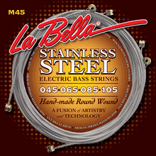 LaBella Stainless Steel Electric Bass Strings Round Wound 45-65-85-105 -  Bass Strings Only