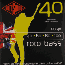 RotoSound Nickle on Steel Roundwound Bass Guitar Strings long scale 40-60-80-100 RB40