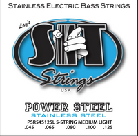 SIT Strings Electric Bass strings Stainless Power Wound Long 5 String Light 45-125 Part # PSR545125L