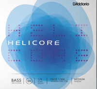 Helicore Orchestral Bass String Set, 1/4 Scale, Medium Tension