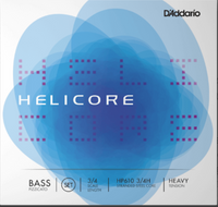 Helicore Pizzicato Bass String Set, 3/4 Scale, Heavy Tension