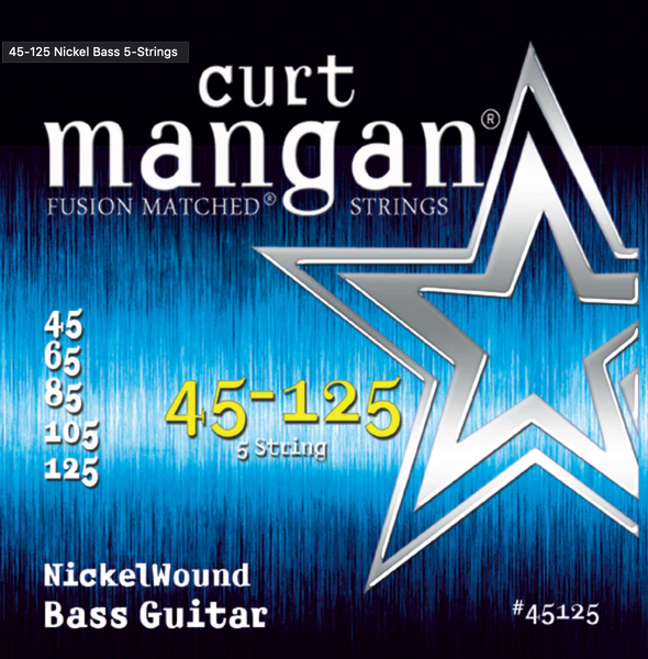 Curt Mangan 45-125 Nickel Bass 5-Strings