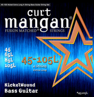 Curt Mangan 45-105 Nickel Extra Long 4-String Bass Guitar String Set