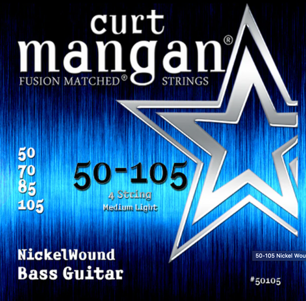 Curt Mangan 50-105 Nickel Wound Medium Light Set 4 String