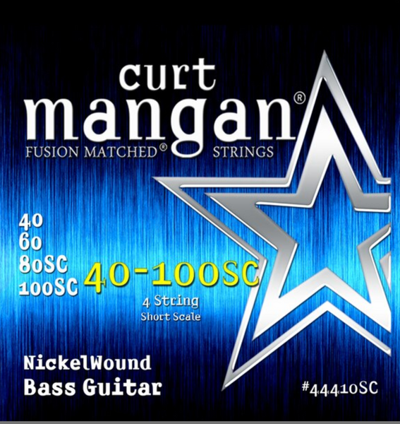 Curt Mangan 40-100 Short Scale Nickel Bass Set 4 String