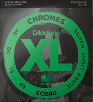 D'Addario-40-95 Light, Long Scale, XL Chromes ECB80