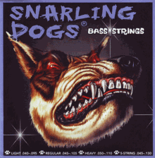 Snarling Dog Electric Bass Guitar Strings Nickel Roundwound 5 String 45-130 Part SDN455