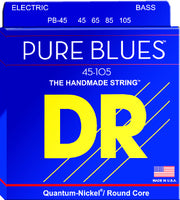 DR Strings PB-45 Pure Blues Quantum-nickel Bass Strings 45-105