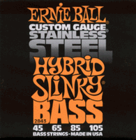 Ernie Ball Electric Bass Guitar Strings Stainless Steel Regular Slinky 4, 50-70-85-105 Part 3842