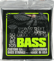Ernie Ball Coated Bass Guitar Strings Regular 4, 50-70-85-105 Part 3832