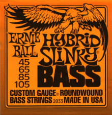 Ernie Ball Hybrid Slinky Bass Guitar Strings Bass 4, 45-65-85-105 Part 2833