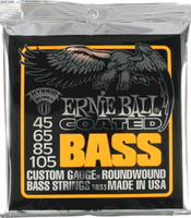 Ernie Ball Coated Bass Guitar Strings Hybrid 4 String, 45-65-85-105 Part 3833