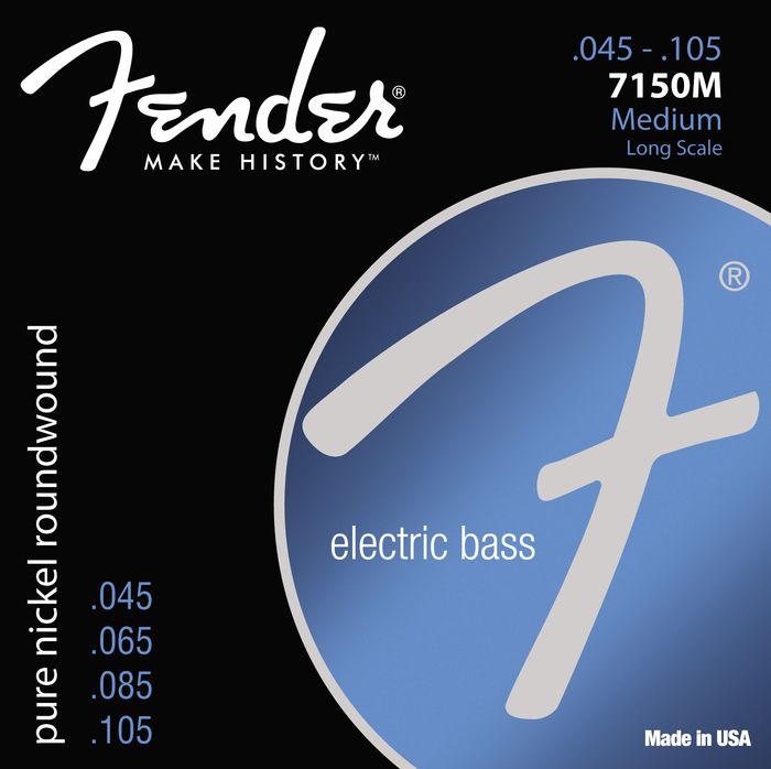 Fender 7150 Pure Nickel Bass Strings 4 String Set Bass Strings Only