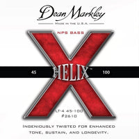Dean Markley Helix NPS 4 String Bass String Set, Light Gauge 40-100 DM2610