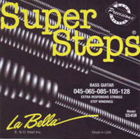 La Bella Electric Bass Super Steps 6 String 45-65-85-105-128 SS45B