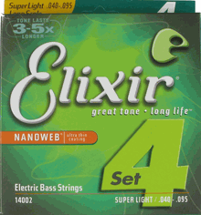 Elixir Bass Guitar Long Scale NanoWeb,040-095  Part #14002 out of stock