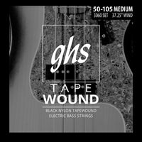 GHS BLACK TAPEWOUND 4 String Bass 3060-TAPEWOUND - 37.25" winding Medium 50-105