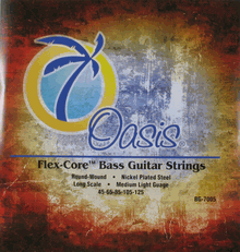 Oasis Electric Bass Guitar 5-String Round Wound Stainless Steel Flex-Core 45-125, BG-7105