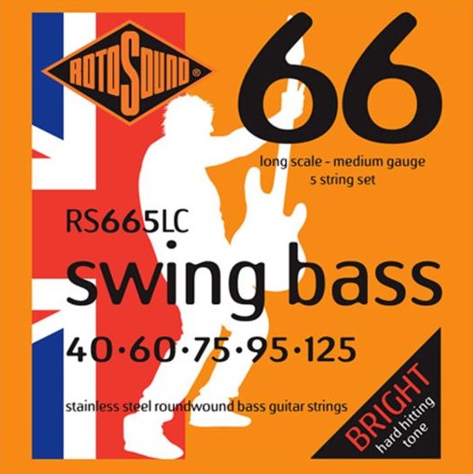 Rotosound RS665LC Stainless Steel Swing 5-String Bass 40-60-75-95-125