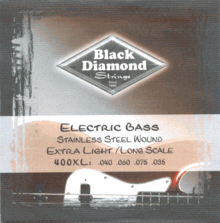 Black Diamond Electric Bass Guitar Stainless Steel Wound, .040 - .095, N400XL